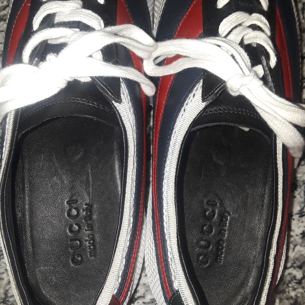💝💝SOLD💝💝Gucci Rete Atlantide White Blue Red Black Men's Sneakers - Picture 9 of 16